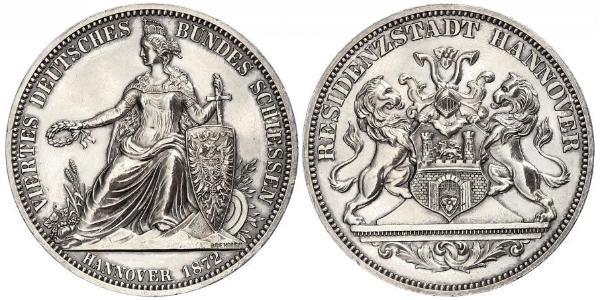 1 Thaler 汉诺瓦省 (1868 - 1946) 銀 