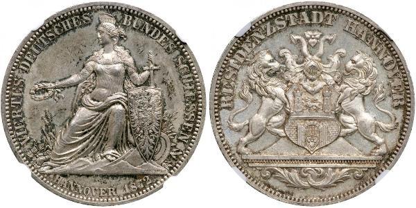1 Thaler 汉诺瓦省 (1868 - 1946) 銀 