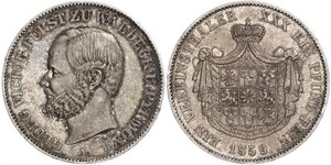 1 Thaler 瓦尔德克统治者列表 (1180 - 1918) 銀 George Victor, Prince of Waldeck and Pyrmont (1831 - 1893)