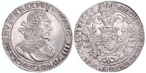 1 Thaler 神圣罗马帝国 (962 - 1806) 銀 斐迪南三世 (神圣罗马帝国) (1608-1657)