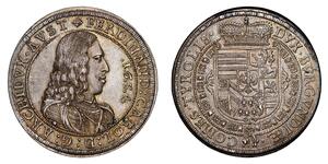 1 Thaler 神圣罗马帝国 (962 - 1806) 銀 Ferdinand Charles, Archduke of Austria