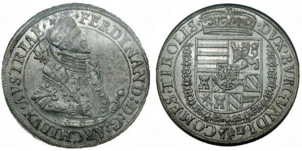 1 Thaler 神圣罗马帝国 (962 - 1806) 銀 斐迪南二世 (神圣罗马帝国) (1578 -1637)