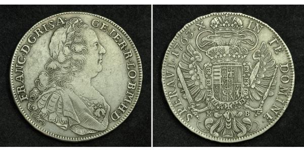 1 Thaler 神圣罗马帝国 (962 - 1806) 銀 弗朗茨一世 (神圣罗马帝国) (1708 - 1765)