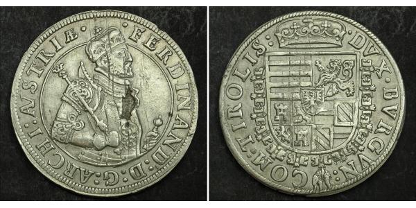 1 Thaler 神圣罗马帝国 (962 - 1806) 銀 斐迪南二世 (神圣罗马帝国) (1578 -1637)