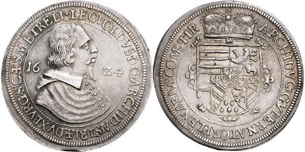 1 Thaler 神圣罗马帝国 (962 - 1806) 銀 Leopold V, Archduke of Austria (1586 – 1632)