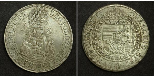 1 Thaler 神圣罗马帝国 (962 - 1806) 銀 利奥波德一世 (神圣罗马帝国)(1640-1705)