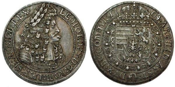 1 Thaler 神圣罗马帝国 (962 - 1806) 銀 利奥波德一世 (神圣罗马帝国)(1640-1705)