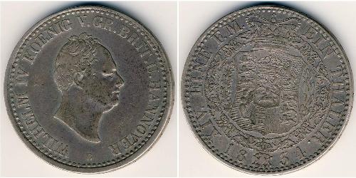 1 Thaler 联邦州 (德国) 銀 威廉四世 (英國)