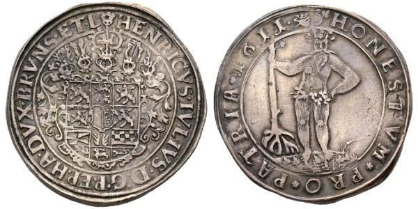 1 Thaler 联邦州 (德国) 銀 Frederick Ulrich, Duke of Brunswick-Wolfenbüttel (1591 - 1634)