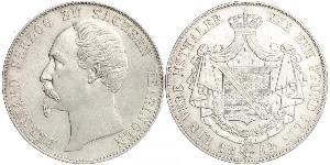 1 Thaler 萨克森-迈宁根 (1680 - 1918) 銀 Bernhard II, Duke of Saxe-Meiningen