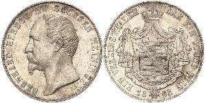 1 Thaler 萨克森-迈宁根 (1680 - 1918) 銀 Bernhard II, Duke of Saxe-Meiningen