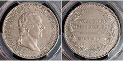 1 Thaler 萨克森王国 (1806 - 1918) 銀 弗里德里希·奥古斯特一世 (萨克森国王)