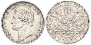 1 Thaler 萨克森王国 (1806 - 1918) 銀 约翰一世 (萨克森)