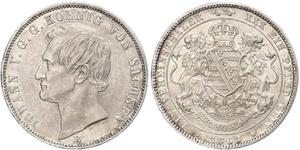 1 Thaler 萨克森王国 (1806 - 1918) 銀 约翰一世 (萨克森)