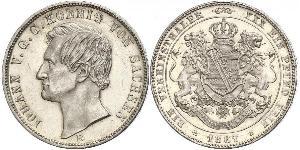 1 Thaler 萨克森王国 (1806 - 1918) 銀 约翰一世 (萨克森)