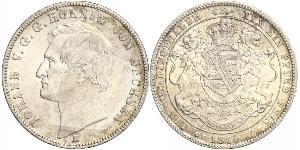 1 Thaler 萨克森王国 (1806 - 1918) 銀 约翰一世 (萨克森)