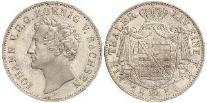 1 Thaler 萨克森王国 (1806 - 1918) 銀 约翰一世 (萨克森)