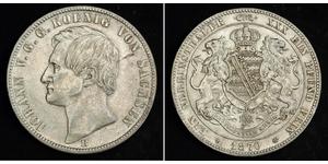 1 Thaler 萨克森王国 (1806 - 1918) 銀 约翰一世 (萨克森)