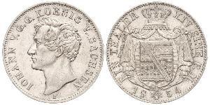 1 Thaler 萨克森王国 (1806 - 1918) 銀 约翰一世 (萨克森)