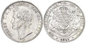 1 Thaler 萨克森王国 (1806 - 1918) 銀 约翰一世 (萨克森)