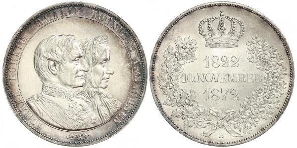 1 Thaler 萨克森王国 (1806 - 1918) 銀 约翰一世 (萨克森)
