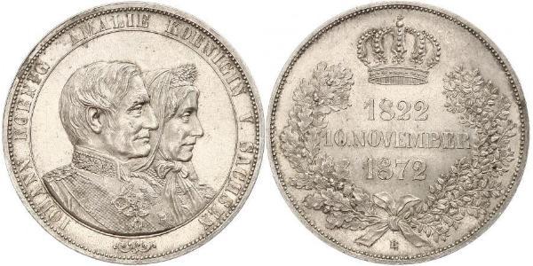 1 Thaler 萨克森王国 (1806 - 1918) 銀 约翰一世 (萨克森)