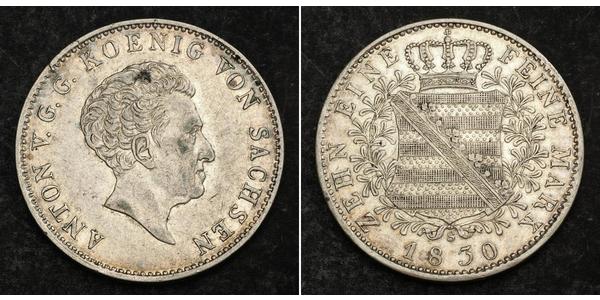 1 Thaler 萨克森王国 (1806 - 1918) 銀 