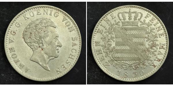 1 Thaler 萨克森王国 (1806 - 1918) 銀 