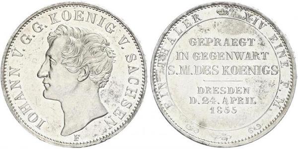 1 Thaler 萨克森王国 (1806 - 1918) 銀 约翰一世 (萨克森)