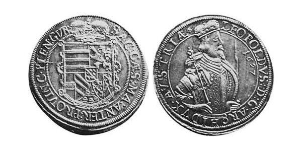1 Thaler 阿尔萨斯 銀 Leopold V, Archduke of Austria (1586 – 1632)