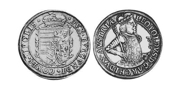 1 Thaler 阿尔萨斯 銀 Leopold V, Archduke of Austria (1586 – 1632)