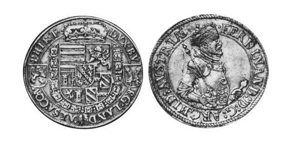 1 Thaler 阿尔萨斯 銀 斐迪南二世 (上奧地利)  (1529 – 1595)