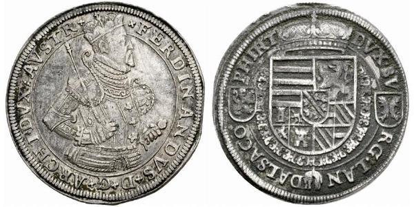 1 Thaler 阿尔萨斯 銀 斐迪南二世 (上奧地利)  (1529 – 1595)