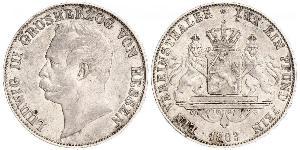 1 Thaler 黑森-达姆施塔特 (1806 - 1918) 銀 路德维希三世 (黑森大公)