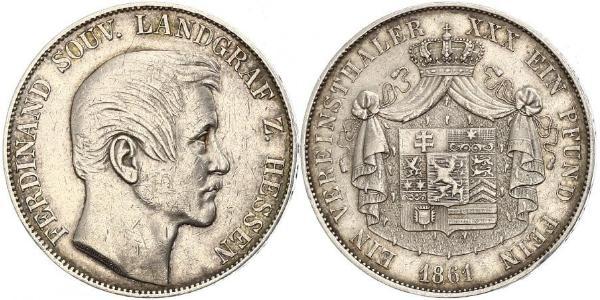 1 Thaler 黑森-达姆施塔特 (1806 - 1918) 銀 斐迪南 (黑森-洪堡)