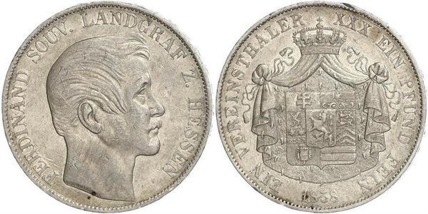 1 Thaler 黑森-达姆施塔特 (1806 - 1918) 銀 斐迪南 (黑森-洪堡)