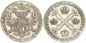 1 Thaler / 1 Krone Austrian Netherlands (1713-1795) Argent Maria Theresa of Austria (1717 - 1780)