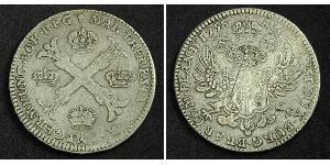 1 Thaler / 1 Krone Paesi Bassi austriaci (1713-1795) Argento Maria Theresa of Austria (1717 - 1780)