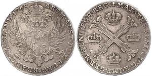 1 Thaler / 1 Krone Paesi Bassi austriaci (1713-1795) Argento Maria Theresa of Austria (1717 - 1780)