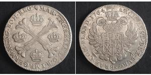 1 Thaler / 1 Krone Paesi Bassi austriaci (1713-1795) Argento Maria Theresa of Austria (1717 - 1780)