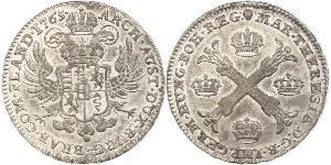 1 Thaler / 1 Krone Paesi Bassi austriaci (1713-1795) Argento Maria Theresa of Austria (1717 - 1780)