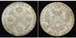 1 Thaler / 1 Krone Paesi Bassi austriaci (1713-1795) Argento Maria Theresa of Austria (1717 - 1780)