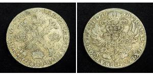 1 Thaler / 1 Krone Paesi Bassi austriaci (1713-1795) Argento Maria Theresa of Austria (1717 - 1780)