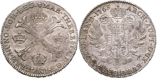 1 Thaler / 1 Krone Austrian Netherlands (1713-1795) Silver Maria Theresa of Austria (1717 - 1780)