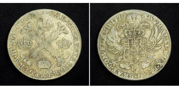 1 Thaler / 1 Krone Austrian Netherlands (1713-1795) Silver Maria Theresa of Austria (1717 - 1780)