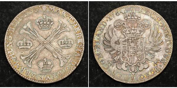 1 Thaler / 1 Krone Austrian Netherlands (1713-1795) Silver Maria Theresa of Austria (1717 - 1780)