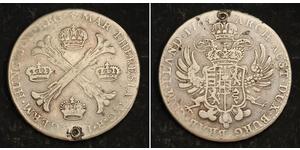 1 Thaler / 1 Krone Austrian Netherlands (1713-1795) 銀 玛丽亚·特蕾西亚 (1717 - 1780)