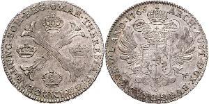 1 Thaler / 1 Krone Austrian Netherlands (1713-1795) 銀 玛丽亚·特蕾西亚 (1717 - 1780)