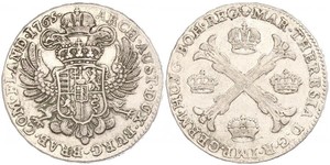 1 Thaler / 1 Krone Austrian Netherlands (1713-1795) 銀 玛丽亚·特蕾西亚 (1717 - 1780)