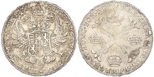 1 Thaler / 1 Krone Austrian Netherlands (1713-1795) 銀 玛丽亚·特蕾西亚 (1717 - 1780)
